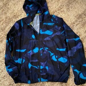 Nike Blue and Black Jacket with Yellow Accents